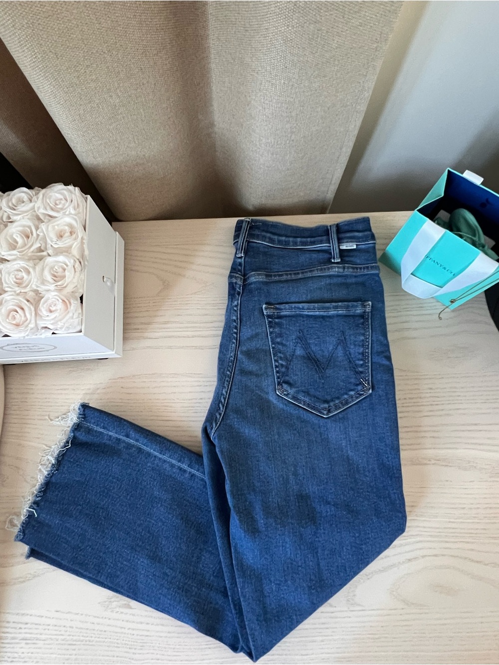 Sold - MOTHER Ankle Fray Denim Jeans - Picture 2 of 12